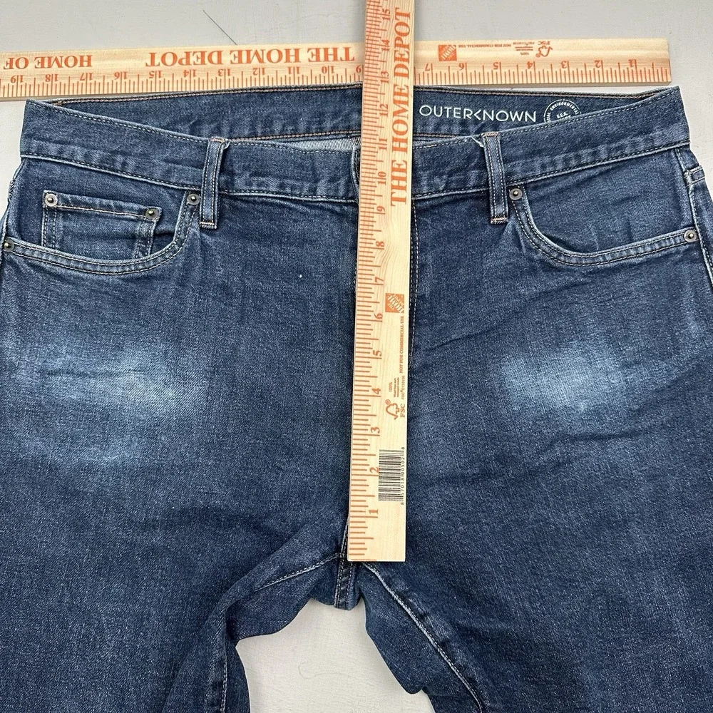 Outerknown SEA Local Straight Fit Jeans Men 36x32 Blue Medium Wash Denim Stretch